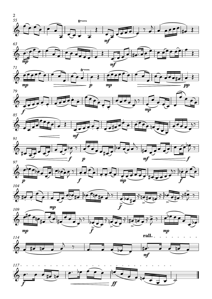 One Line - Unaccompanied Horn Solos A Cappella scores gallery preview page 2