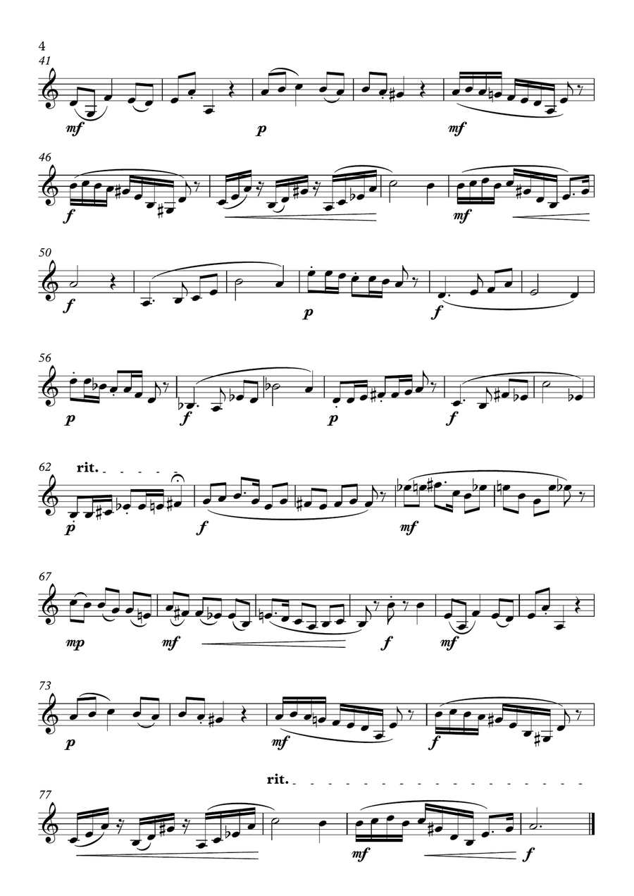 One Line - Unaccompanied Horn Solos A Cappella scores gallery preview page 4