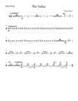 The Valley - Bass Drum Sheet Music
