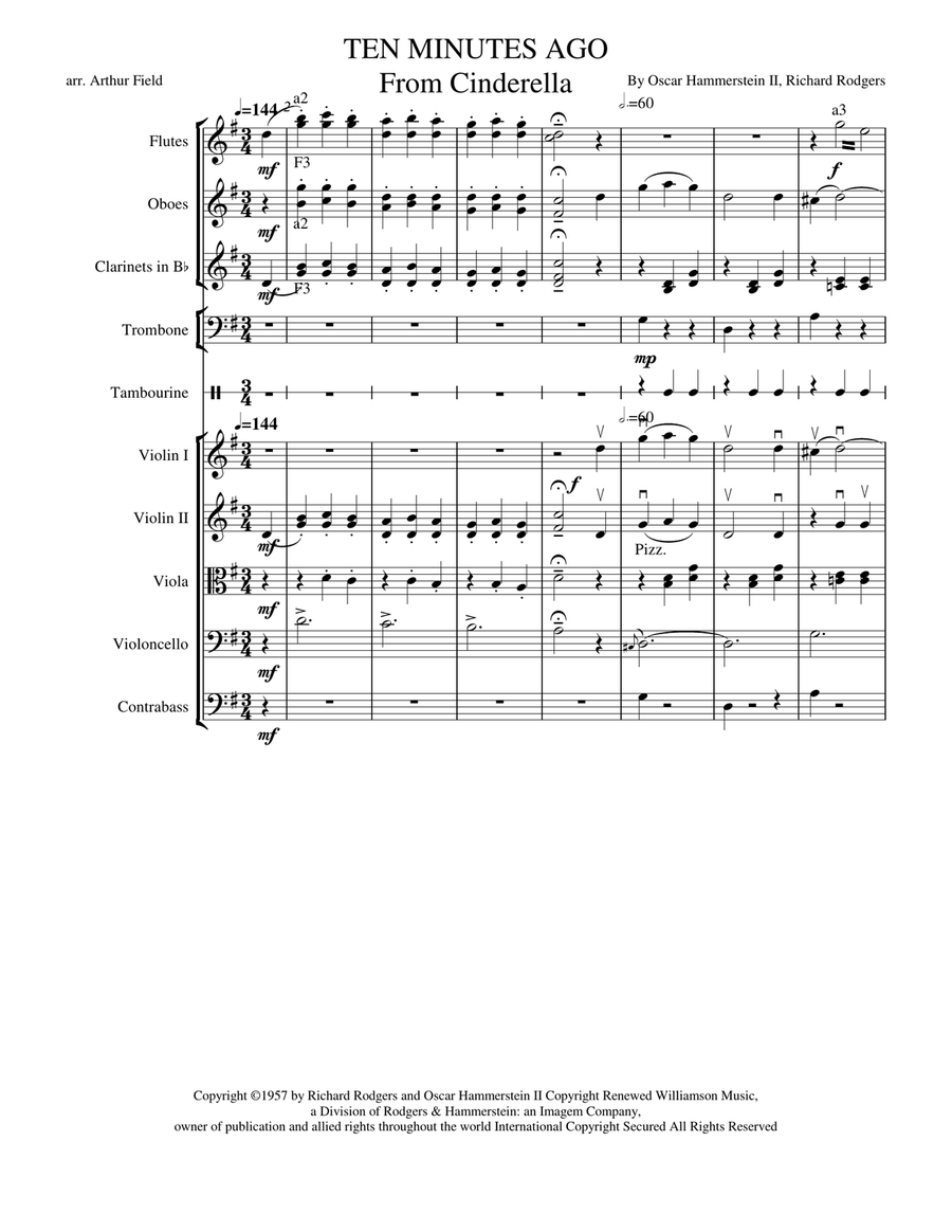 Ten Minutes Ago Full Orchestra scores gallery preview page 1