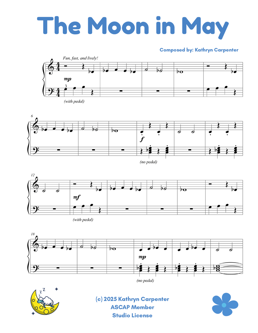 Moon in May (Easy Piano) Moon in May (Easy Piano) Piano Method scores gallery preview page 1