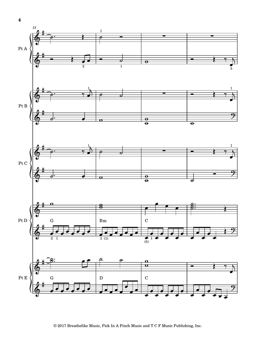 A Million Dreams Small Ensemble scores gallery preview page 6