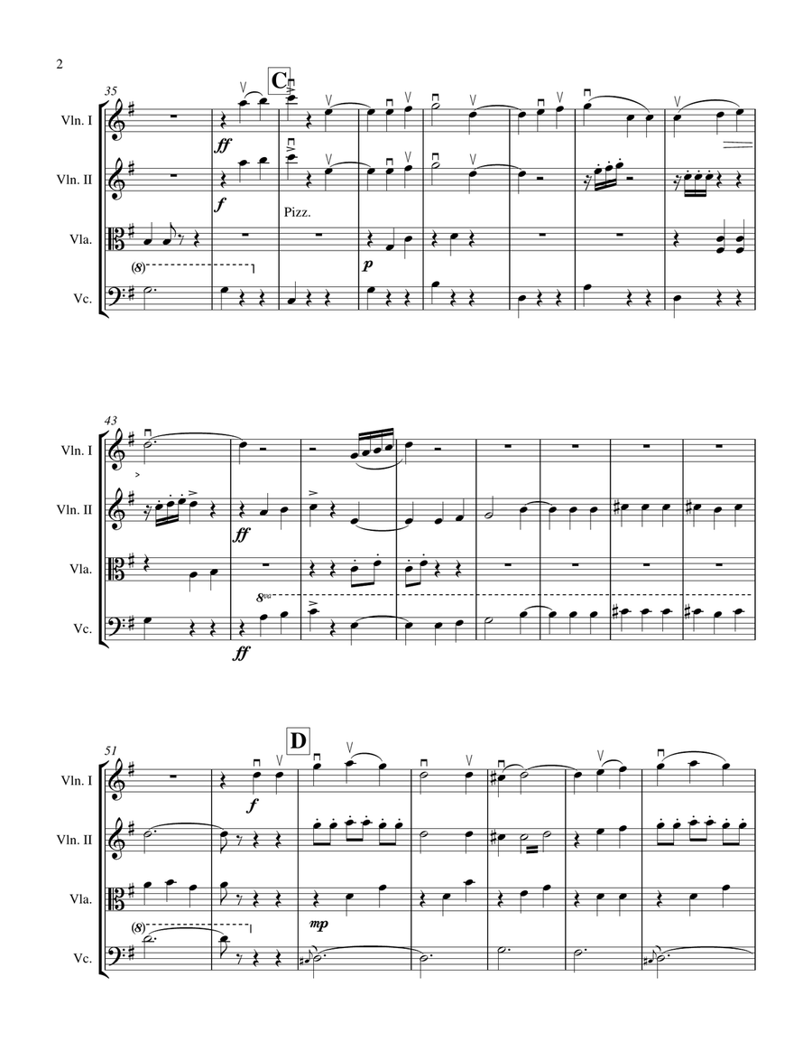 Ten Minutes Ago String Quartet scores gallery preview page 2