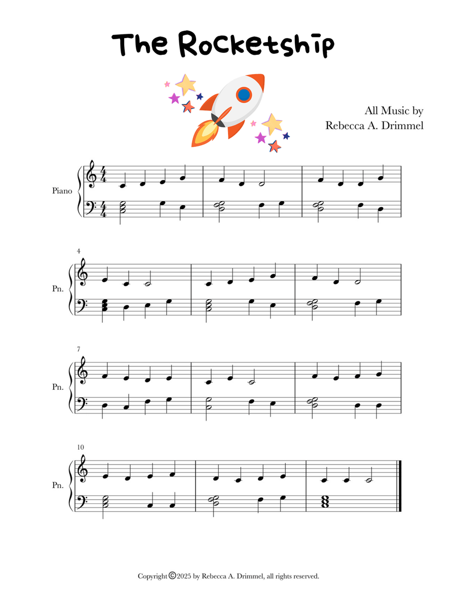 The Rocketship The Rocketship Easy Piano scores gallery preview page 1