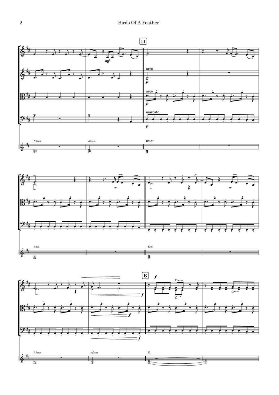 Birds Of A Feather Birds Of A Feather String Quartet scores gallery preview page 2