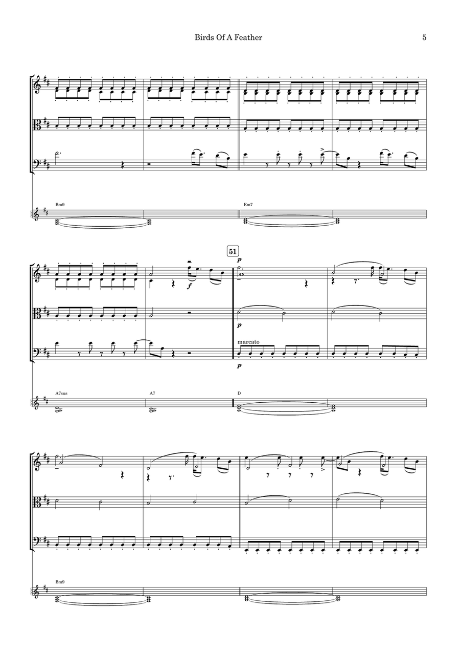 Birds Of A Feather Birds Of A Feather String Quartet scores gallery preview page 5