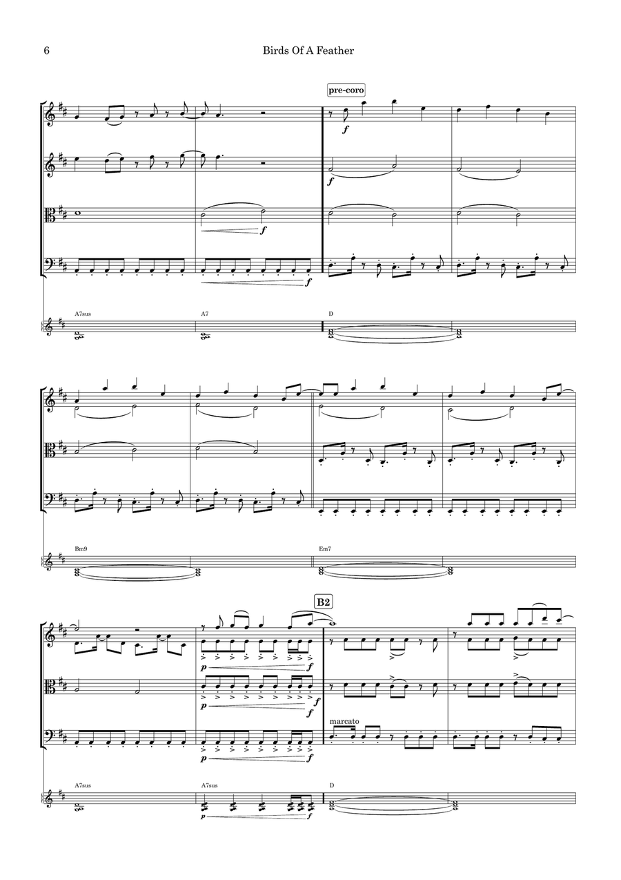 Birds Of A Feather Birds Of A Feather String Quartet scores gallery preview page 6