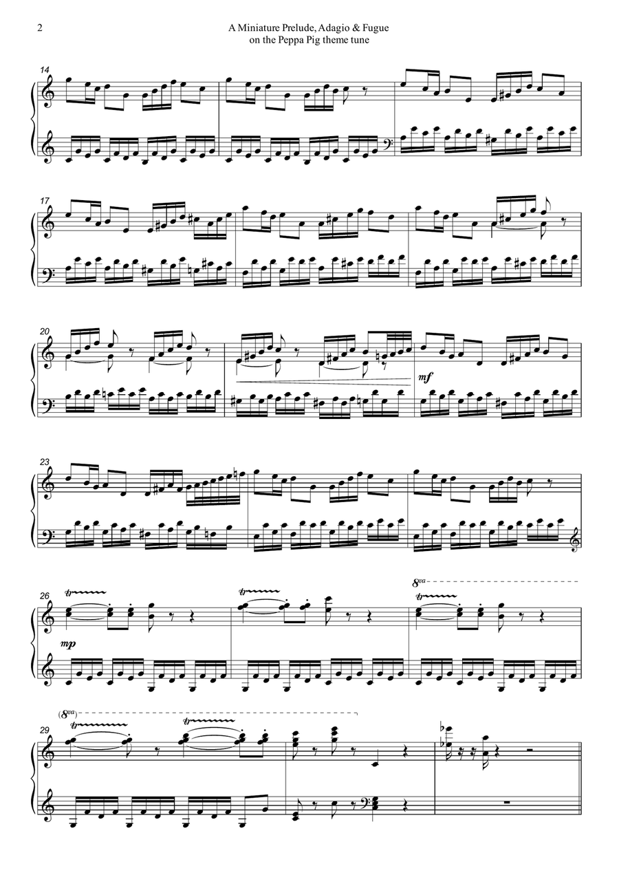 Peppa Pig Piano Solo scores gallery preview page 3