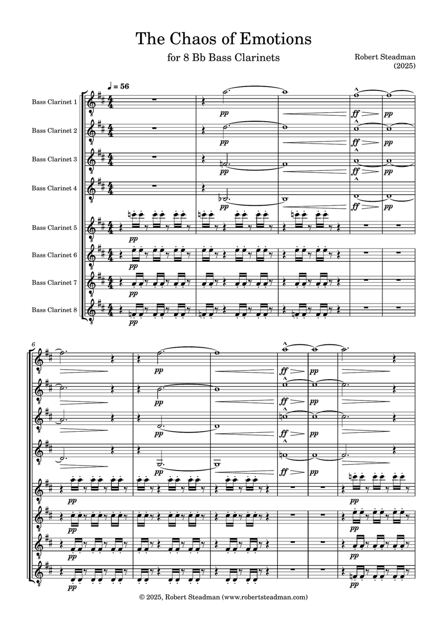 The Chaos of Emotions The Chaos of Emotions Woodwind Ensemble scores gallery preview page 1