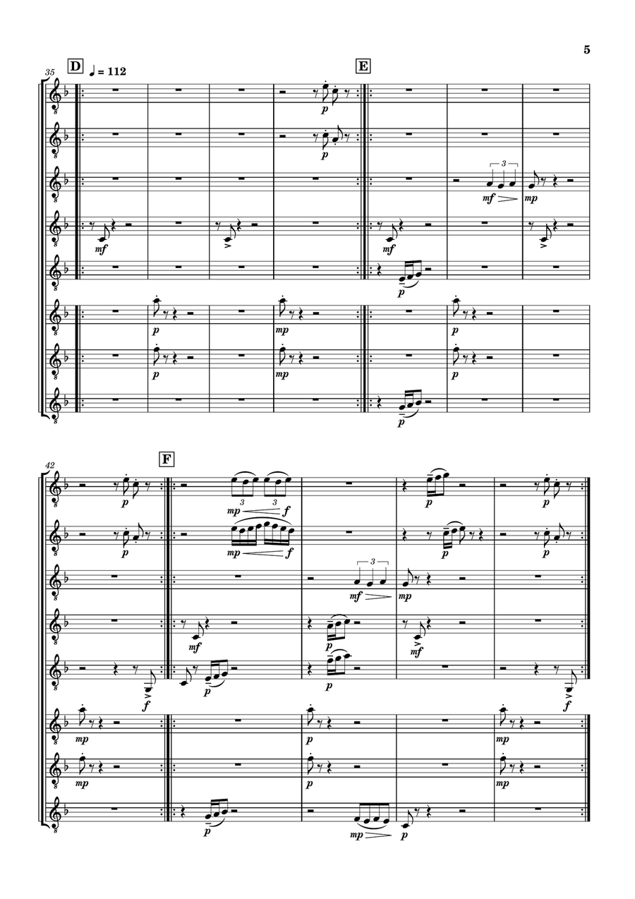 The Chaos of Emotions The Chaos of Emotions Woodwind Ensemble scores gallery preview page 5