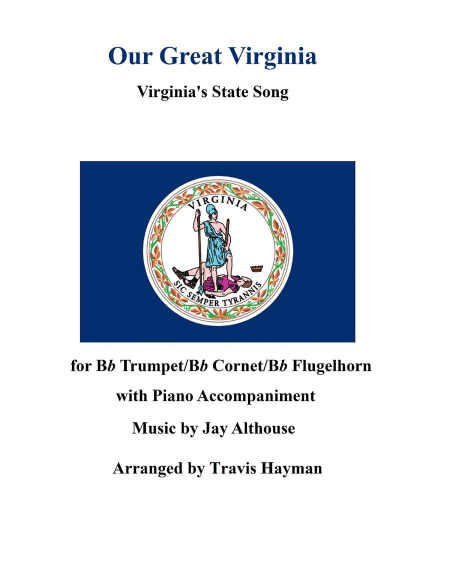 Our Great Virginia - for Bb Trumpet/Bb Cornet/Bb Flugelhorn with Piano Accompaniment Cornet scores gallery preview page 1