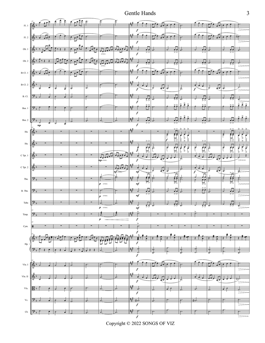 Gentle Hands Gentle Hands Full Orchestra scores gallery preview page 3