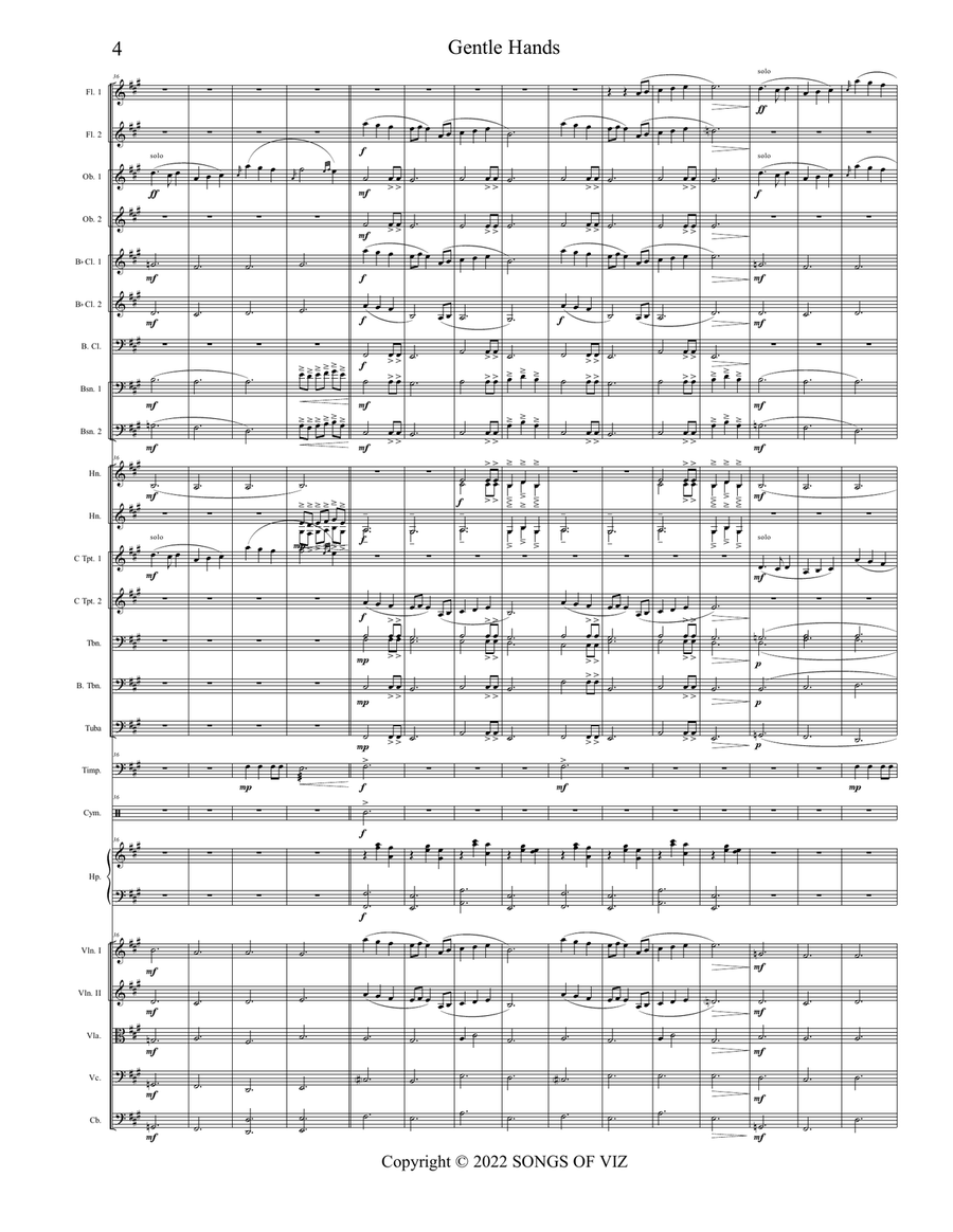 Gentle Hands Gentle Hands Full Orchestra scores gallery preview page 4
