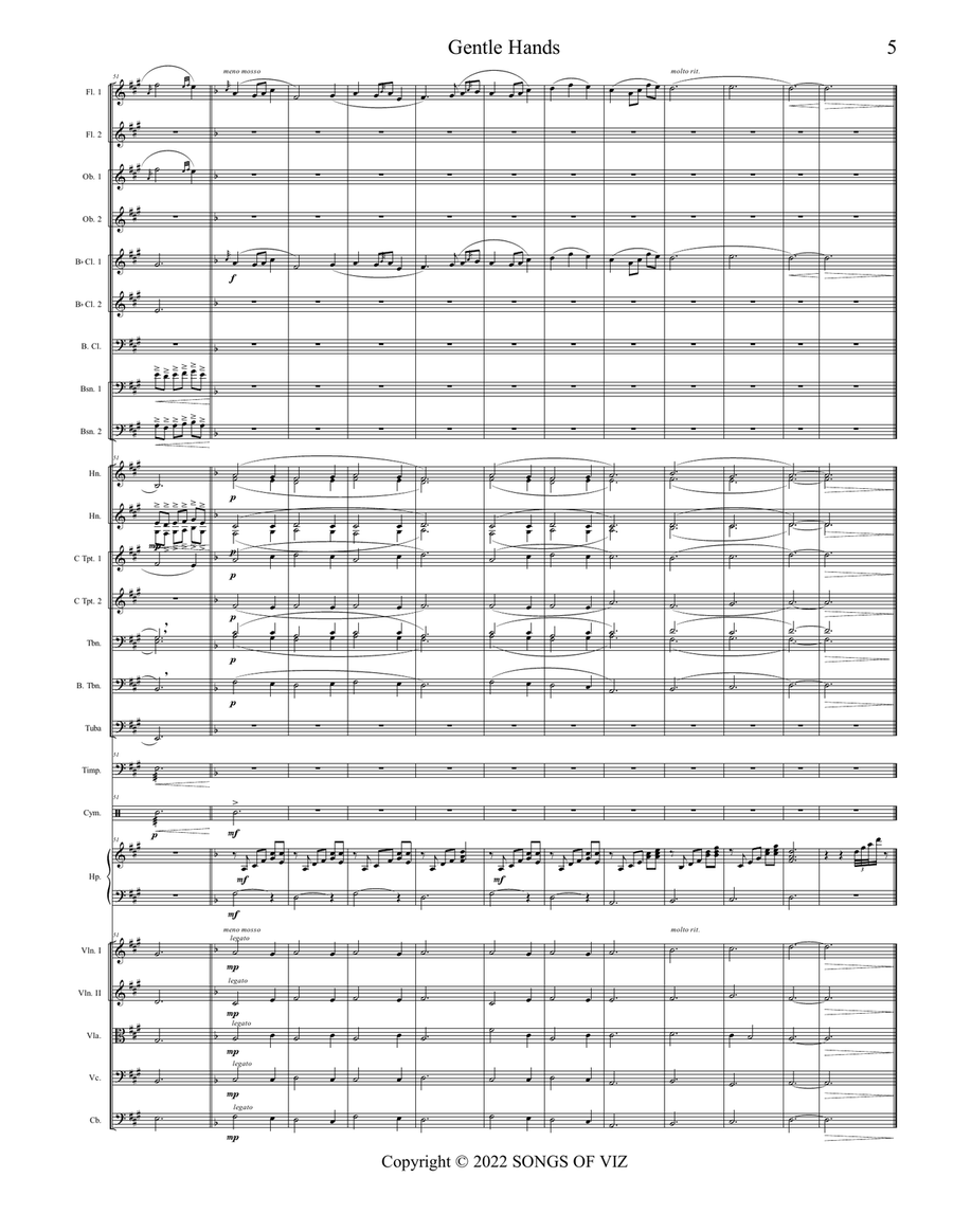 Gentle Hands Gentle Hands Full Orchestra scores gallery preview page 5