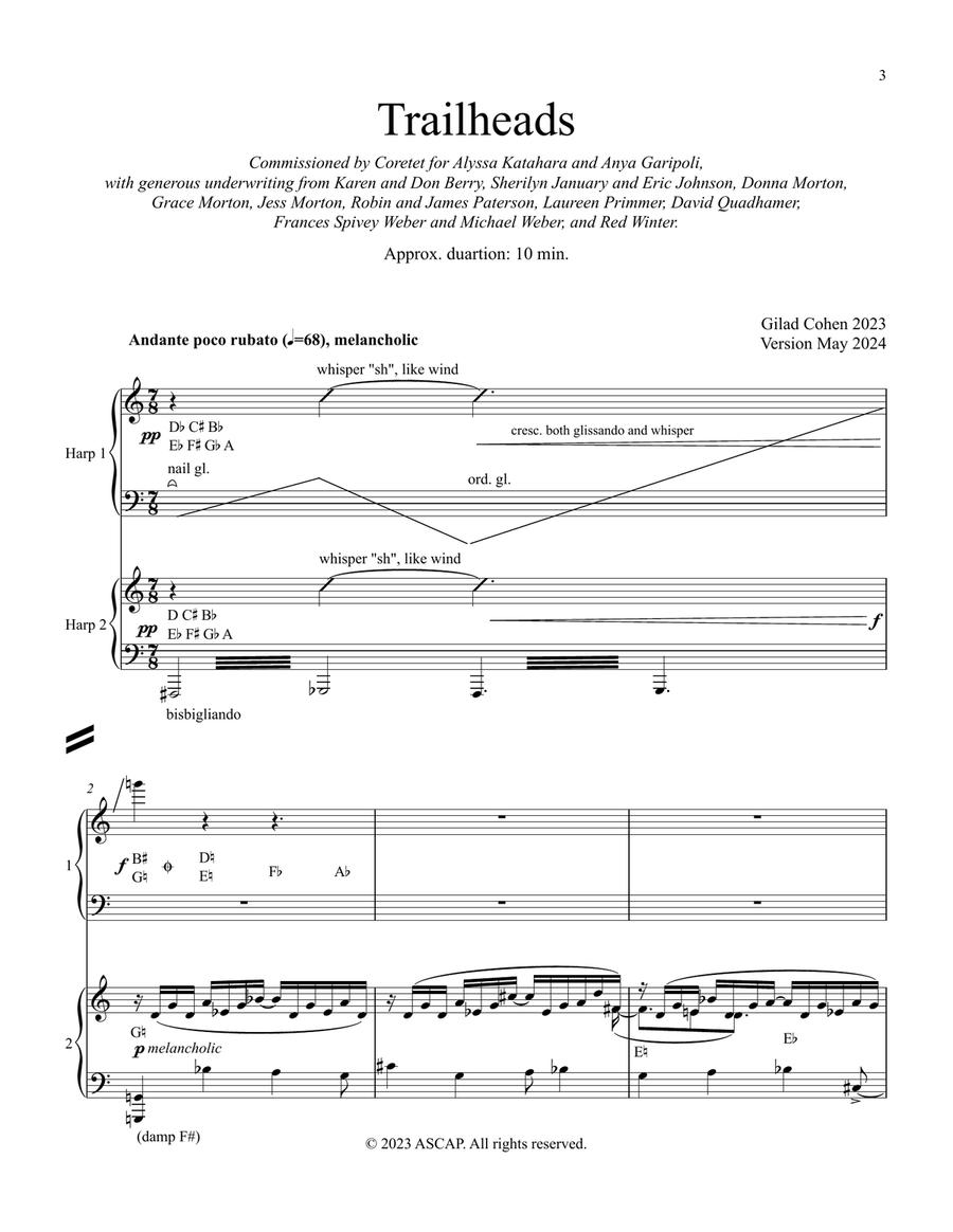 Trailheads Harp scores gallery preview page 3