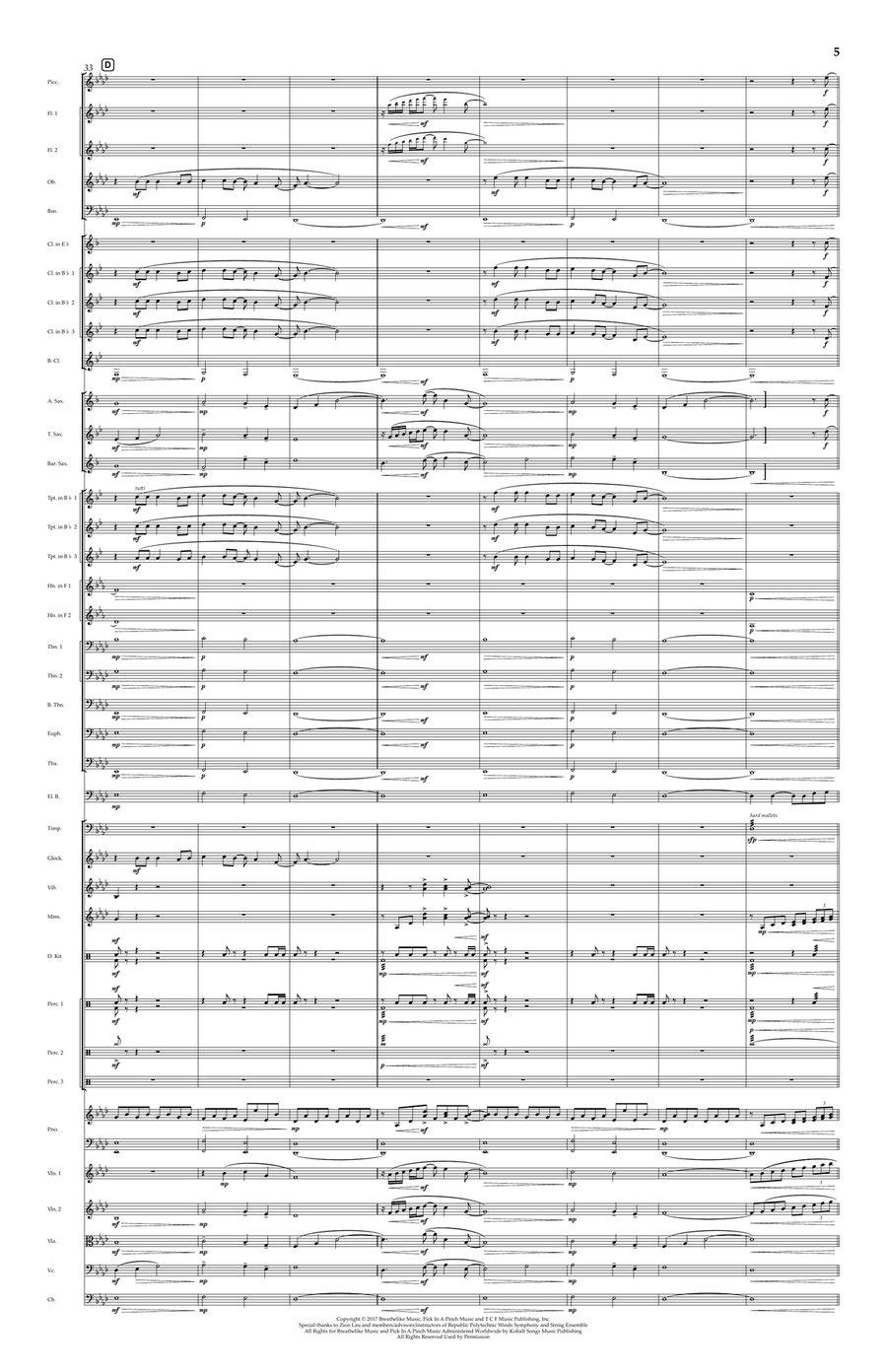A Million Dreams A Million Dreams Concert Band scores gallery preview page 5