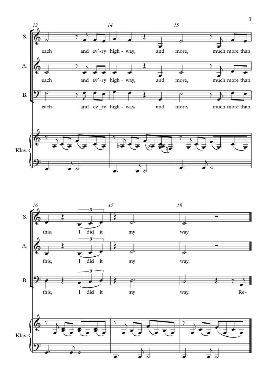 My Way My Way 3-Part scores gallery preview page 3
