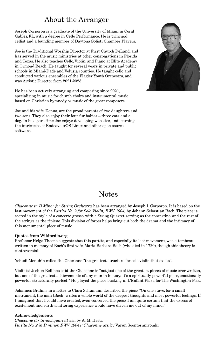 Chaconne in D Minor for String Orchestra Chamber Music scores gallery preview page 2