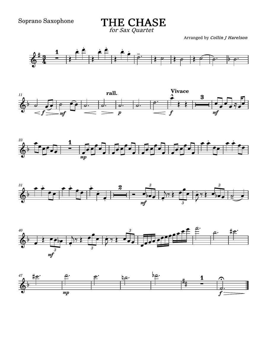 The Chase The Chase Saxophone Quartet scores gallery preview page 4