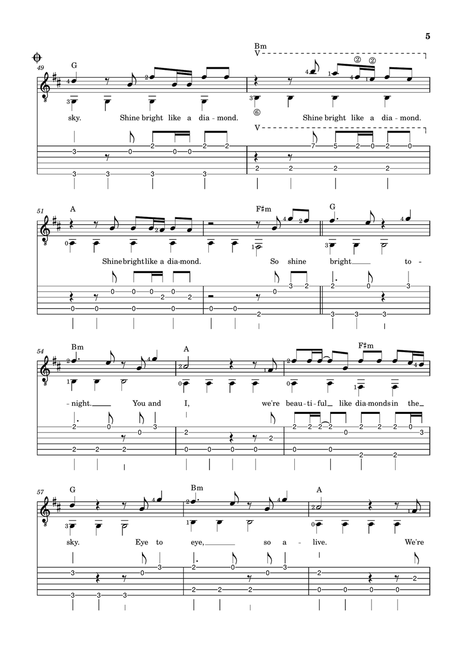 Diamonds Diamonds Acoustic Guitar scores gallery preview page 5