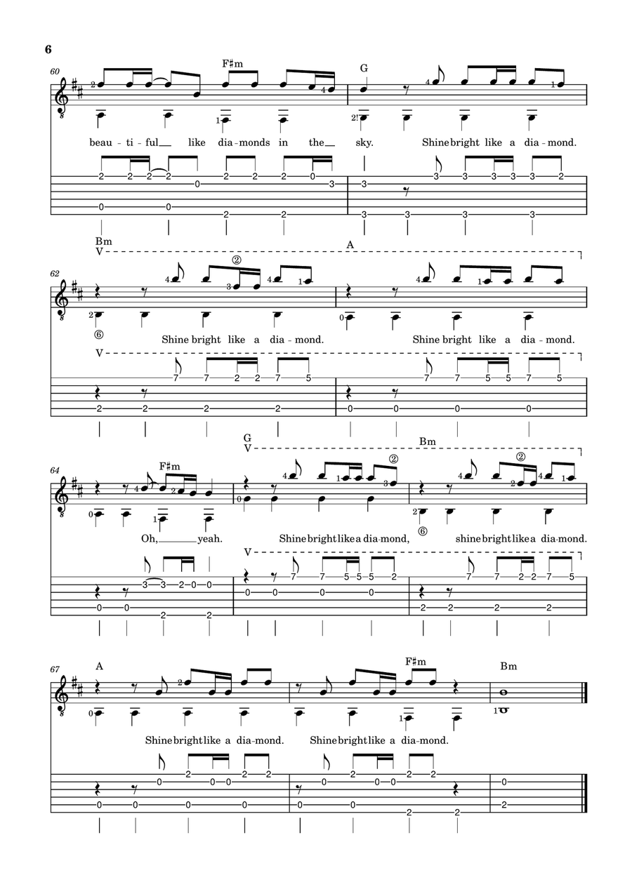 Diamonds Diamonds Acoustic Guitar scores gallery preview page 6