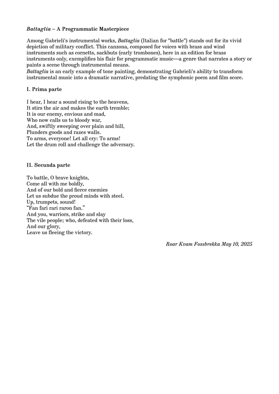 A. Gabrieli: Battaglia (4 trumpets & 4 trombones) Brass Ensemble scores gallery preview page 4