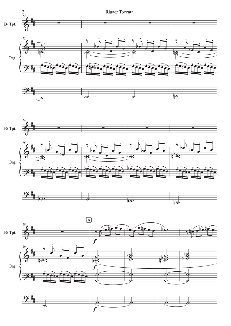 Rigaer Toccata ( Riga Toccata ) B-Flat Trumpet scores gallery preview page 2