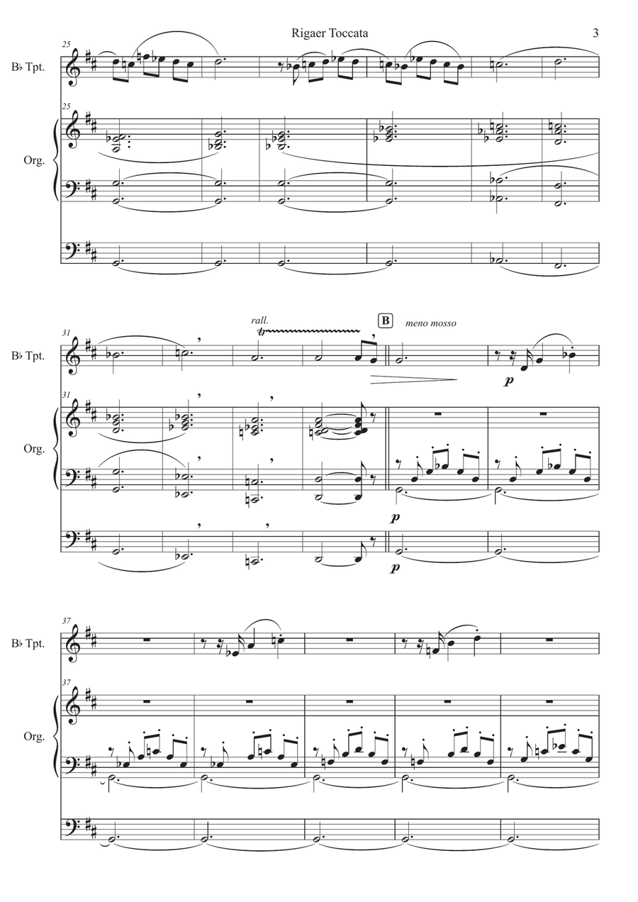 Rigaer Toccata ( Riga Toccata ) B-Flat Trumpet scores gallery preview page 3