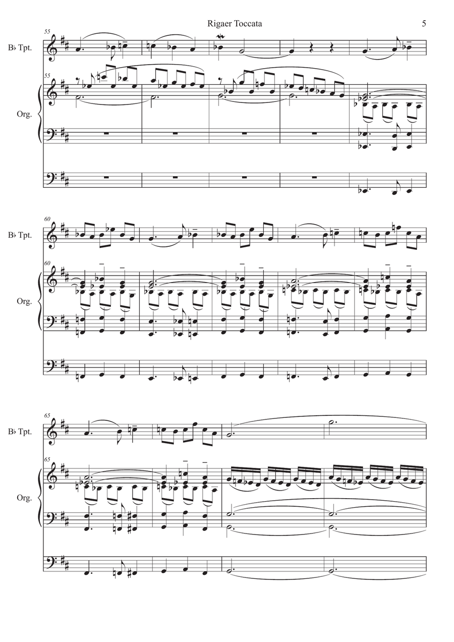 Rigaer Toccata ( Riga Toccata ) B-Flat Trumpet scores gallery preview page 5