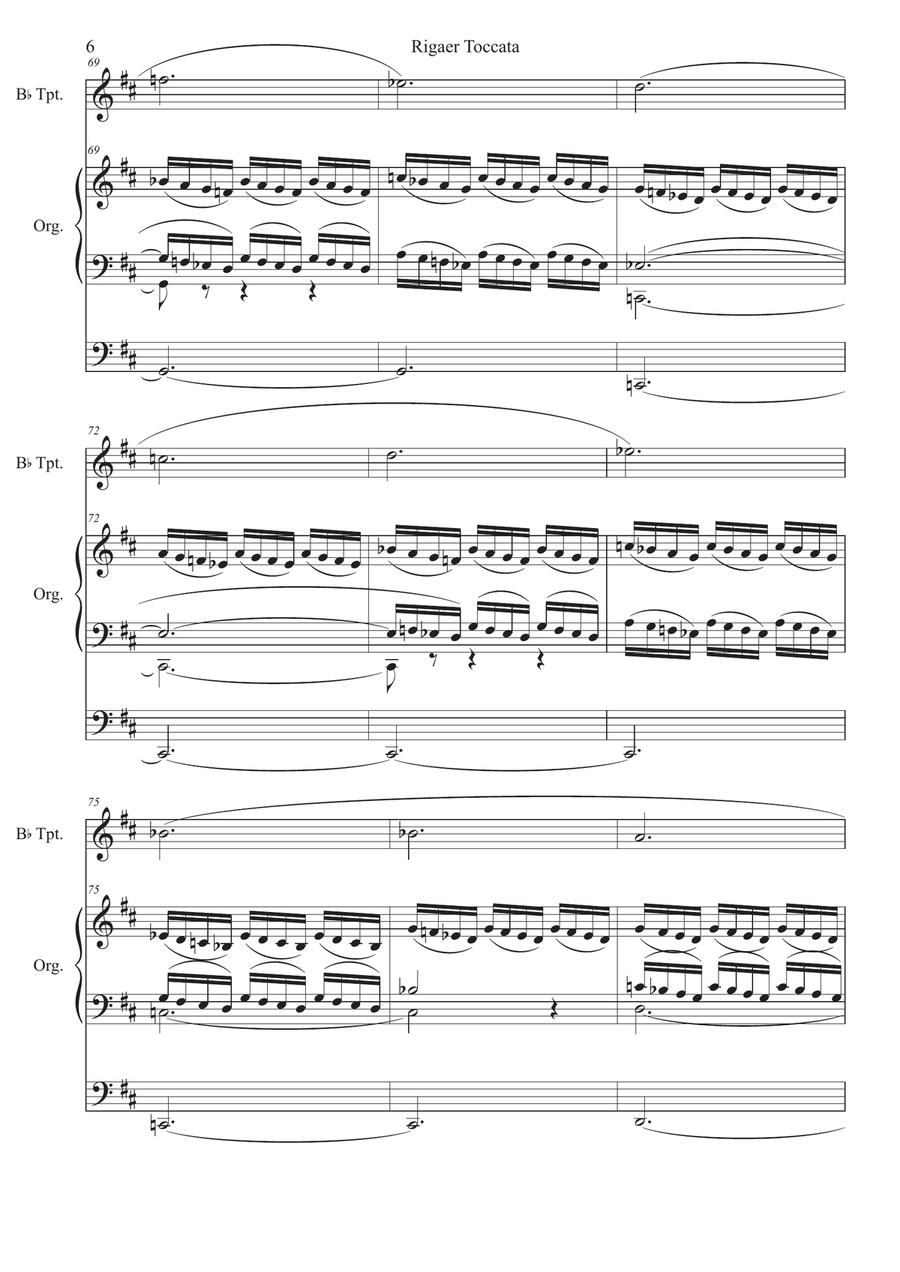 Rigaer Toccata ( Riga Toccata ) B-Flat Trumpet scores gallery preview page 6