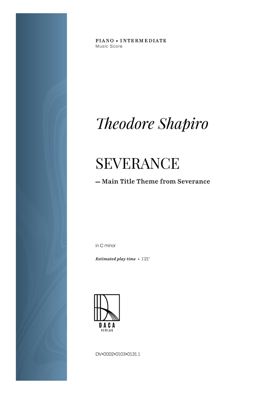 Severance - Main Title Theme Piano Solo scores gallery preview page 1