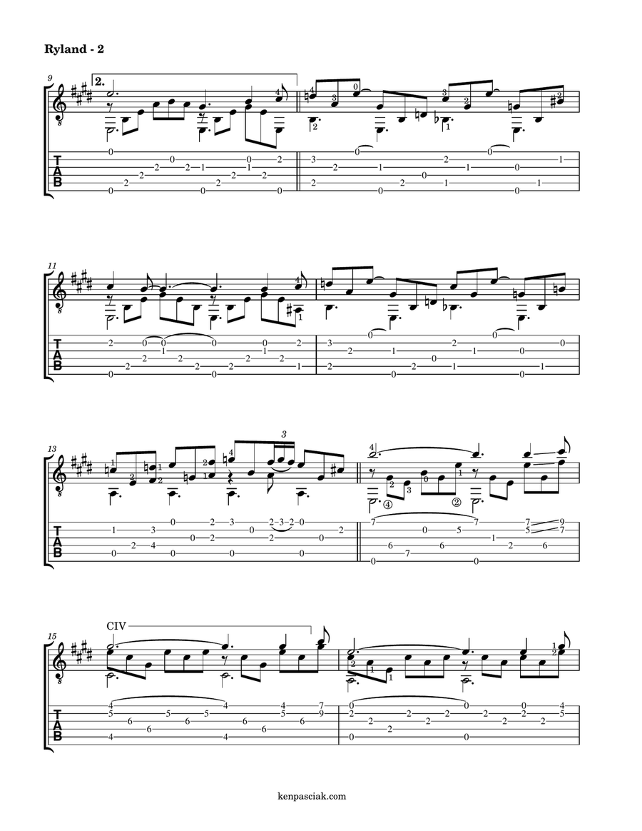 Ryland Ryland Acoustic Guitar scores gallery preview page 2