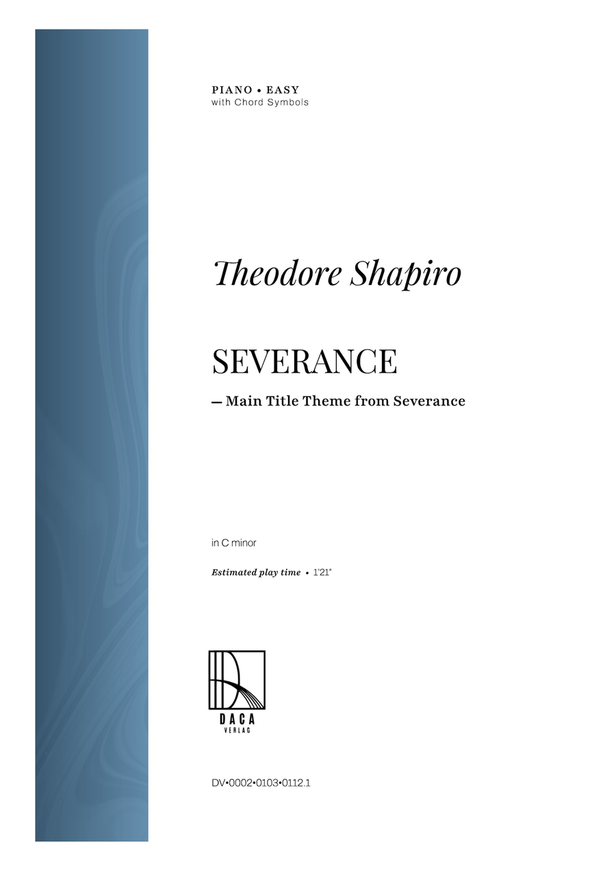 Severance - Main Title Theme Easy Piano scores gallery preview page 1