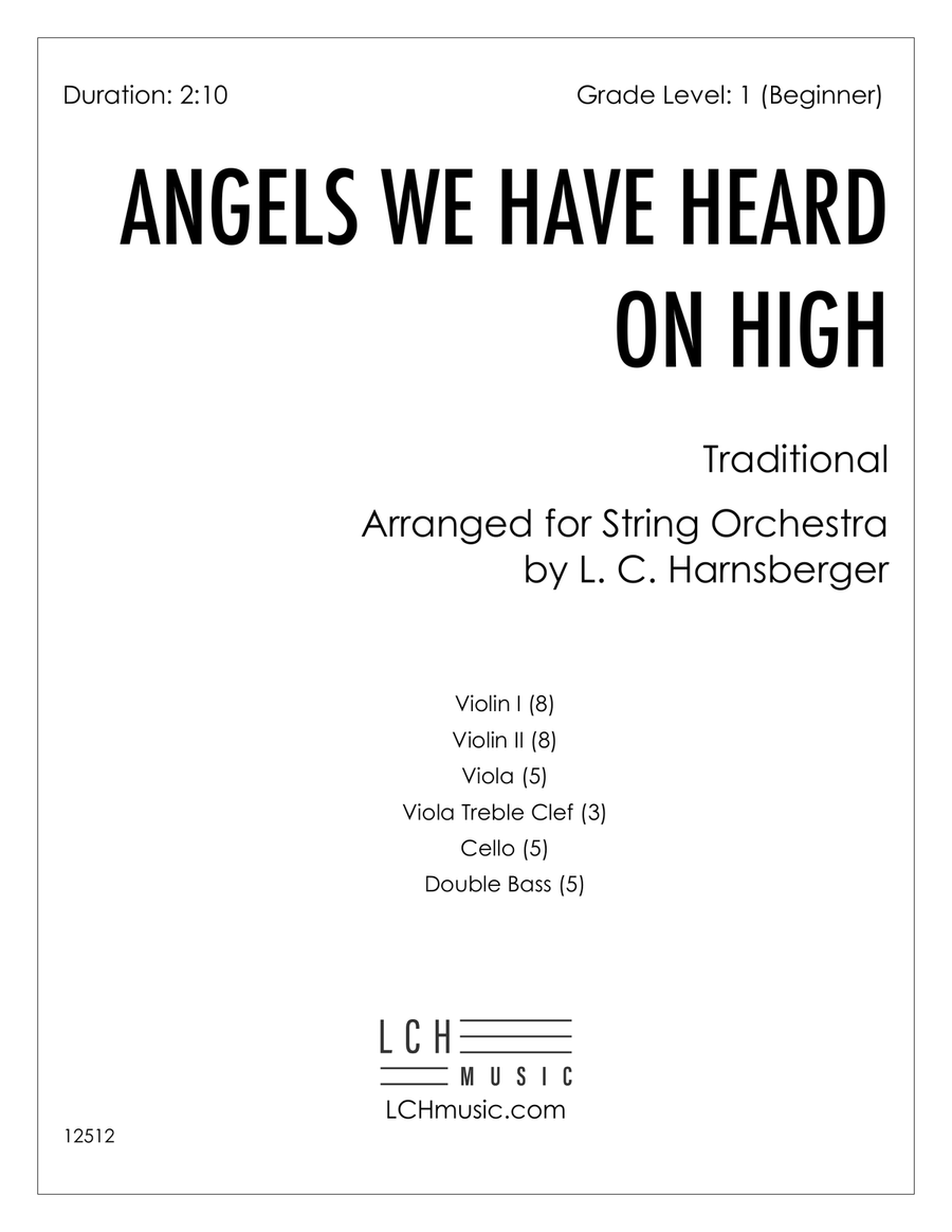 Angels We Have Heard on High for String Orchestra String Orchestra scores gallery preview page 1