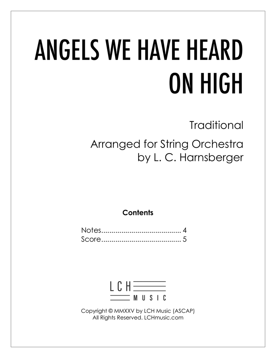 Angels We Have Heard on High for String Orchestra String Orchestra scores gallery preview page 3