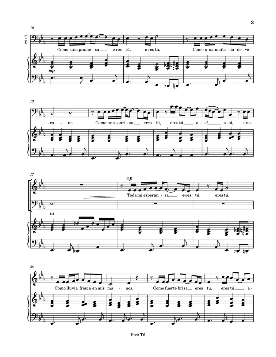 Eres Tu/touch The Wind 4-Part scores gallery preview page 3