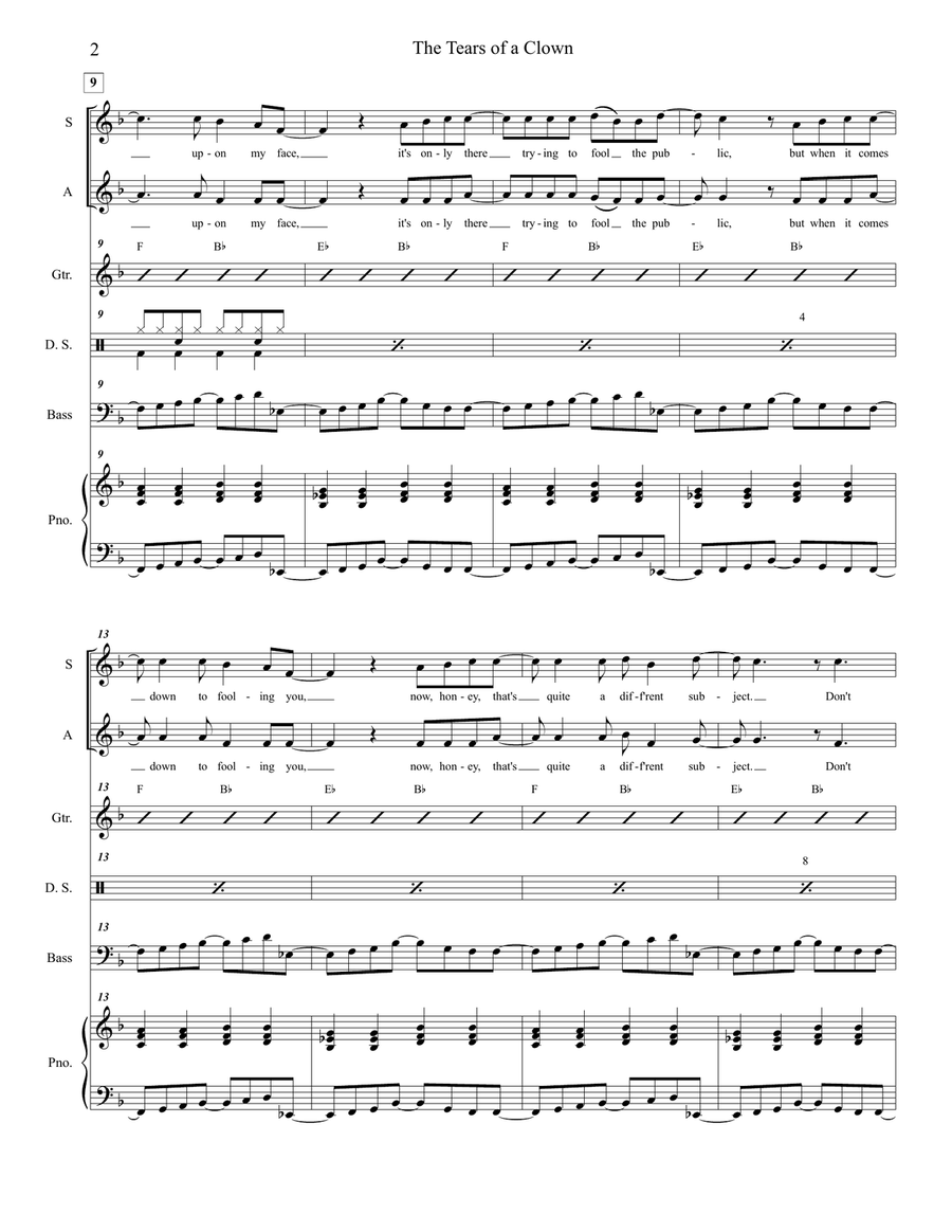 The Tears Of A Clown The Tears Of A Clown Small Ensemble scores gallery preview page 2
