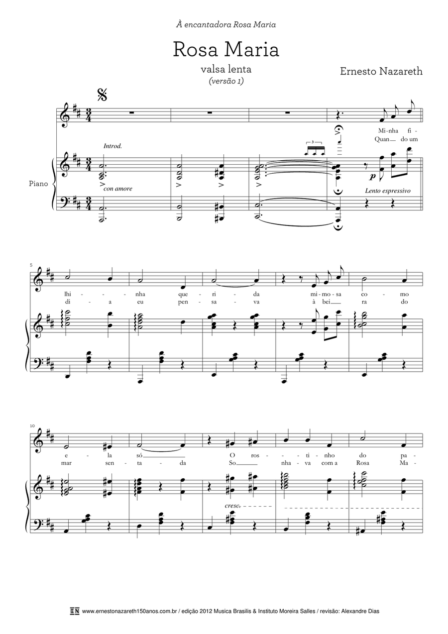 ROSA (Chiquinha Gonzaga) Chamber Music scores gallery preview page 1