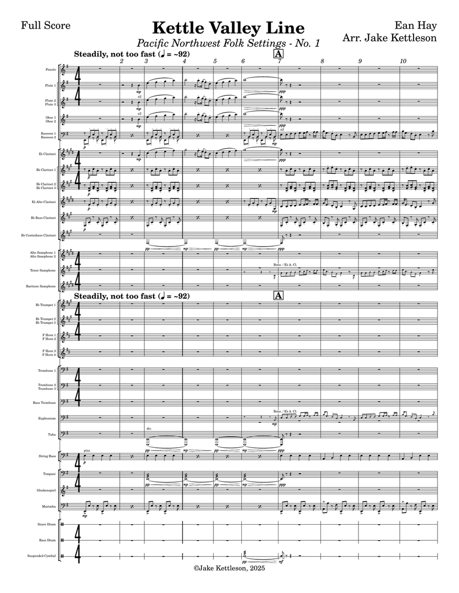 Kettle Valley Line Concert Band scores gallery preview page 1