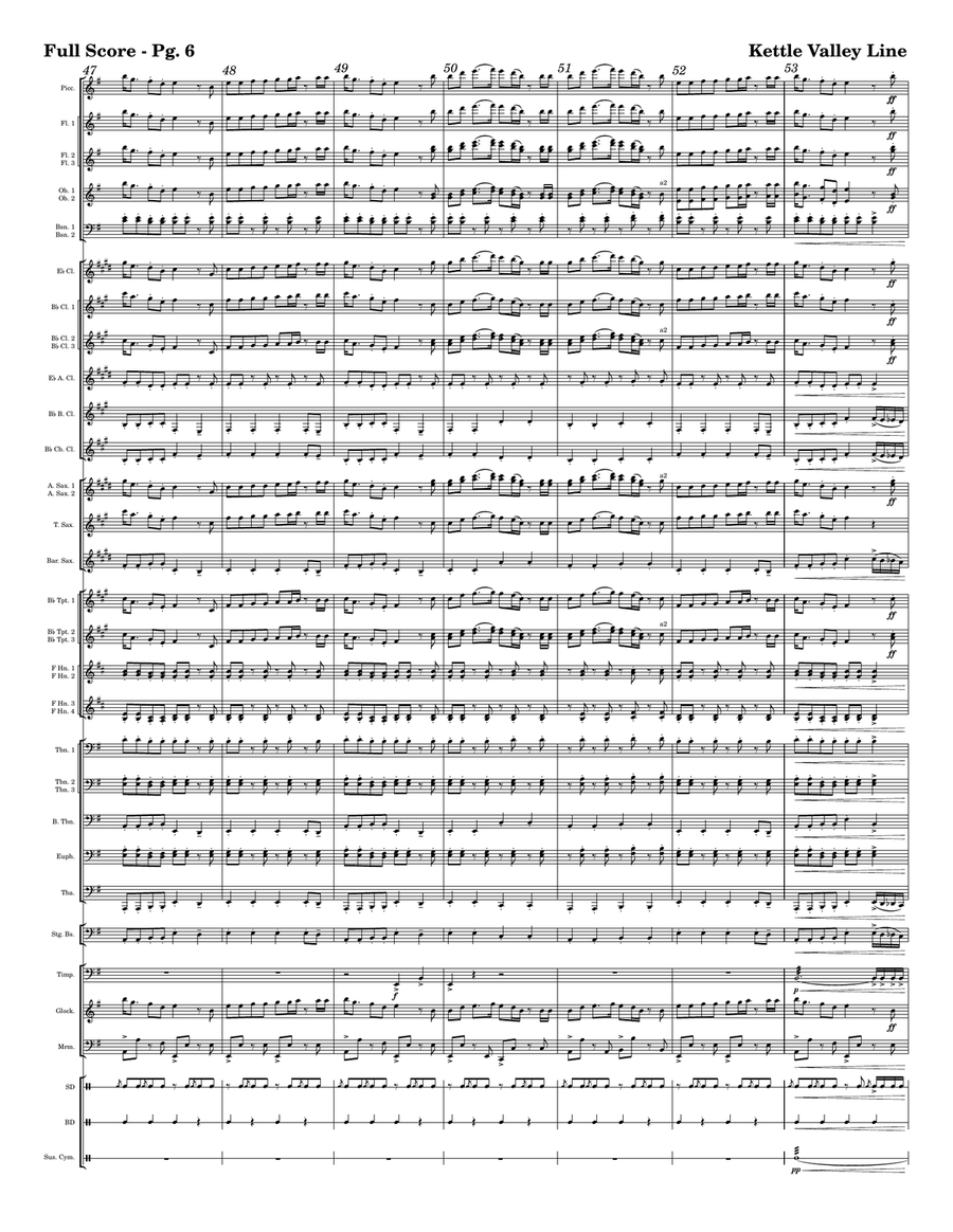 Kettle Valley Line Concert Band scores gallery preview page 6