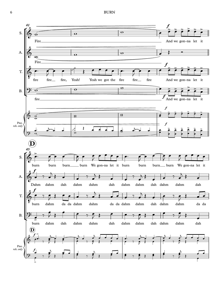 Burn 4-Part scores gallery preview page 6