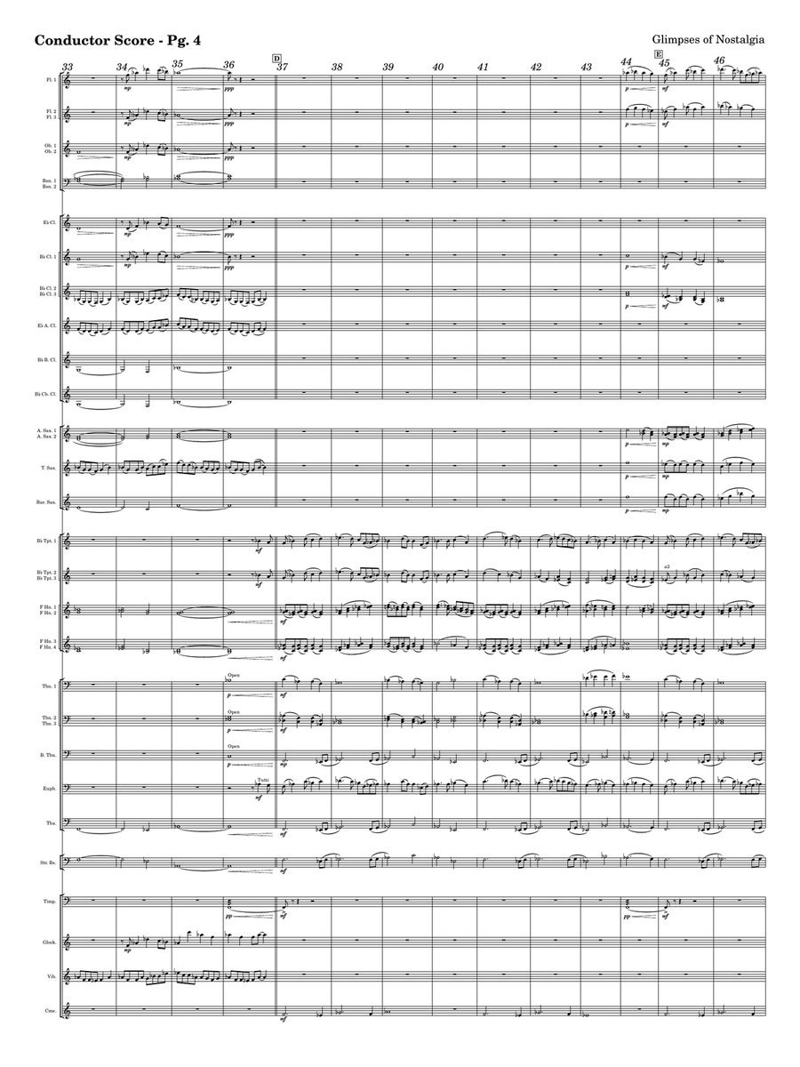 Glimpses of Nostalgia Glimpses of Nostalgia Concert Band scores gallery preview page 4
