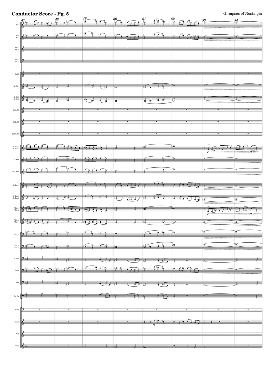 Glimpses of Nostalgia Glimpses of Nostalgia Concert Band scores gallery preview page 5