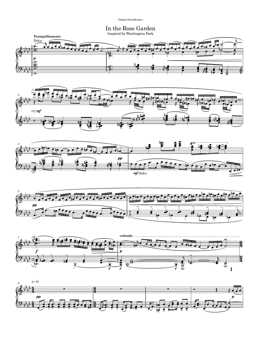 In the Rose Garden Piano Solo scores gallery preview page 1