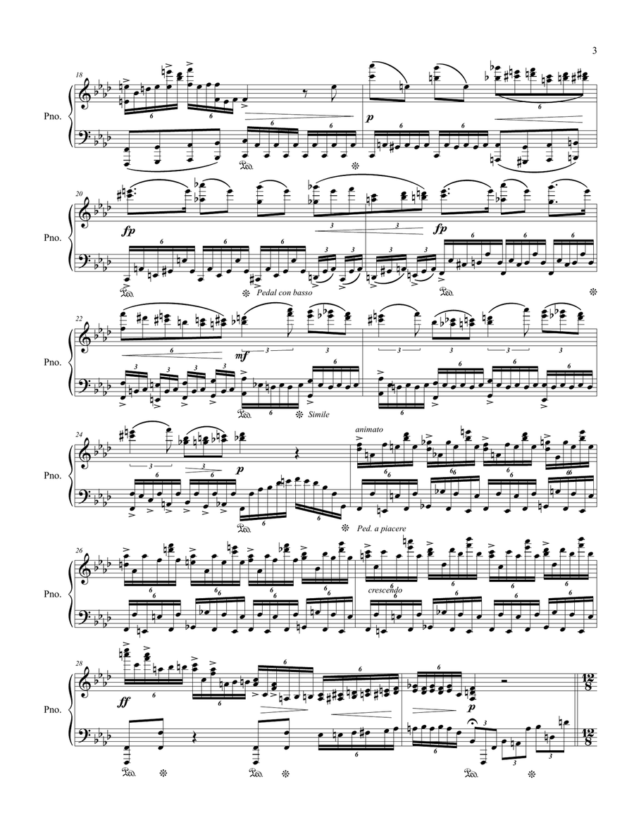 Sonata Dolorosa Piano Solo scores gallery preview page 3