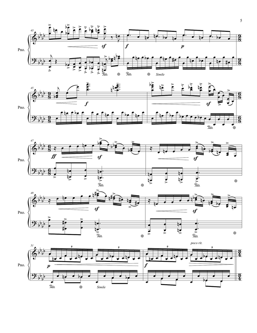 Sonata Dolorosa Piano Solo scores gallery preview page 5
