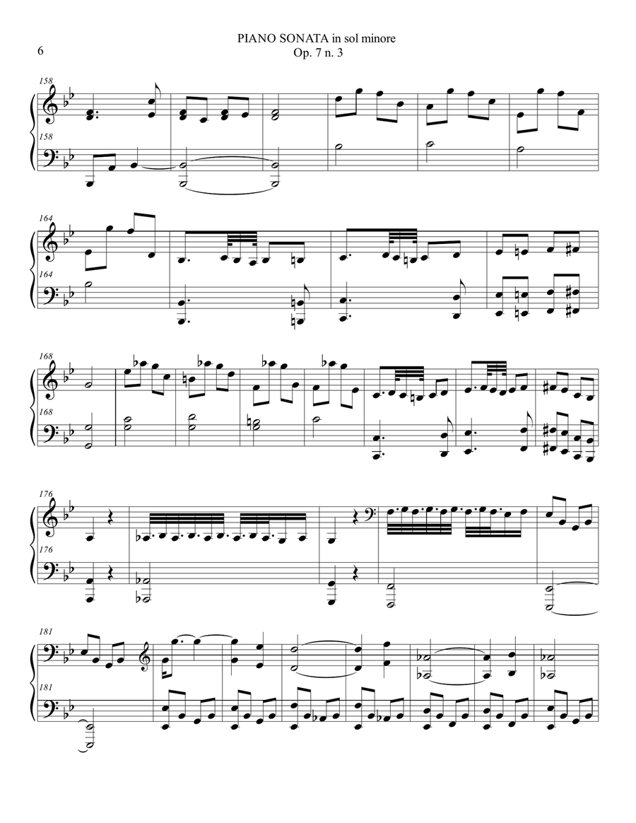 PIANO SONATA in sol min.. op. 7 n. 3 Piano Solo scores gallery preview page 6