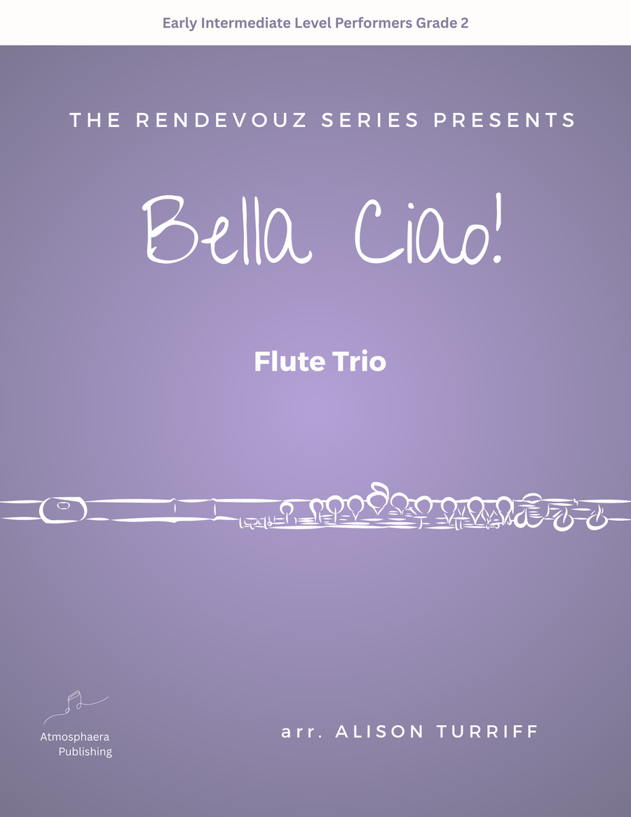 Bella Ciao for 3 flutes (easy) Flute Trio scores gallery preview page 1