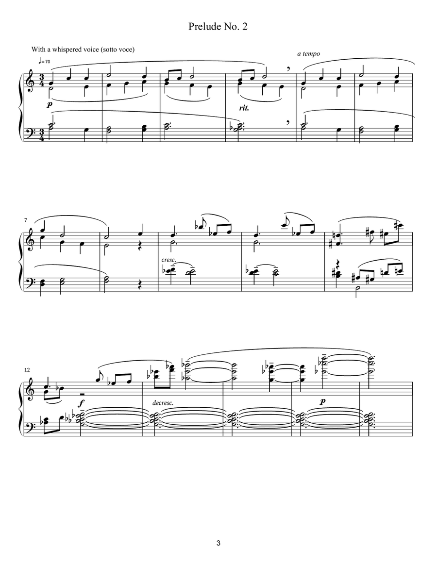 Three Preludes Three Preludes Piano scores gallery preview page 4