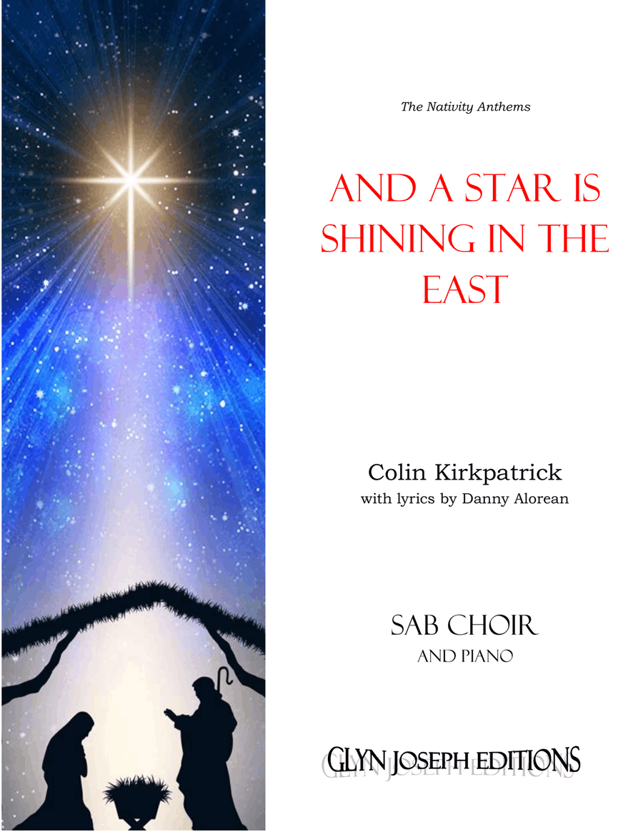 And a Star is Shining in the East (SAB choir and piano) 3-Part scores gallery preview page 1